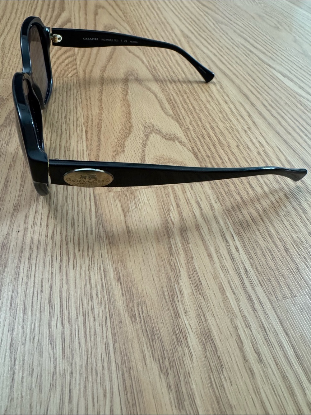 COACH HC8150 Black Grey / Purple gradient lens Oversized Women's Sunglasses - Picture 2 of 5